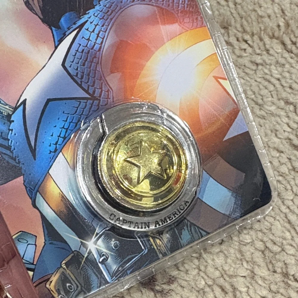 Marvel Captain America silver/gold phone ring